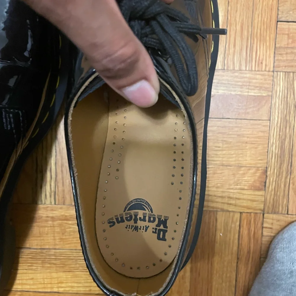 Dr. Martens Black Patent Leather 3-Eye Oxford Flats - Picture 6 of 10